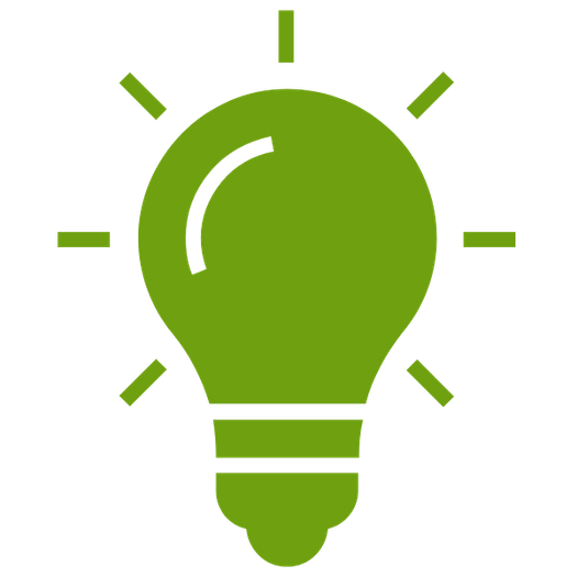 Green Light Bulb Icon